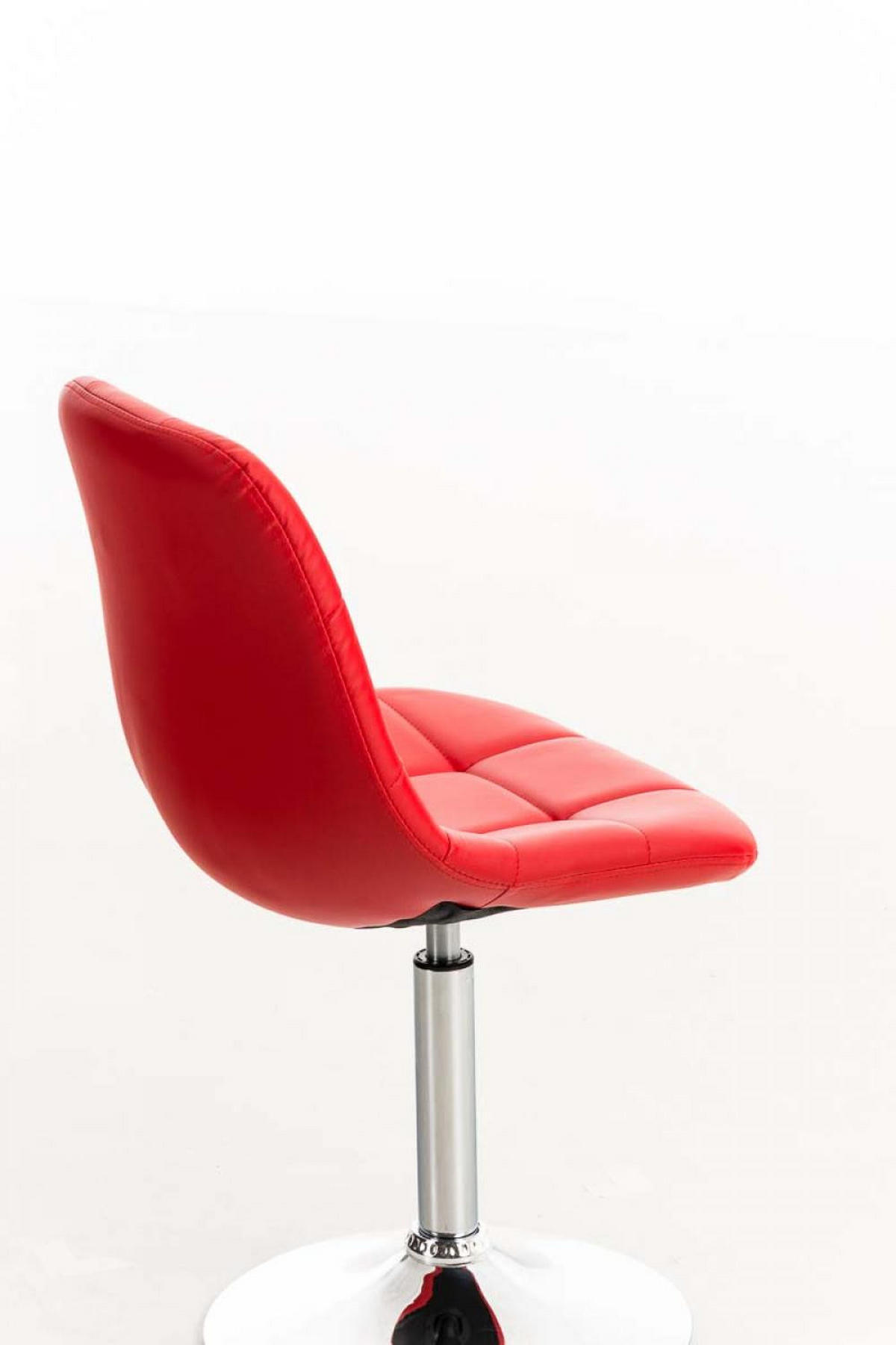 DREHSTUHL Lederlook rot - Rot, Textil/Metall (48/84/52cm) - CLP