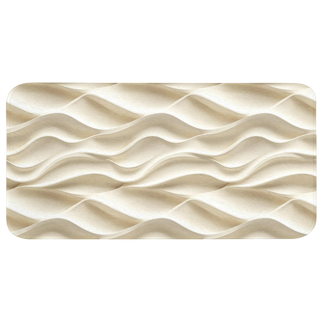 OnlyWow KOUPELNOVÁ PŘEDLOŽKA Linie - Vlnité - Krémové 120x60 cm