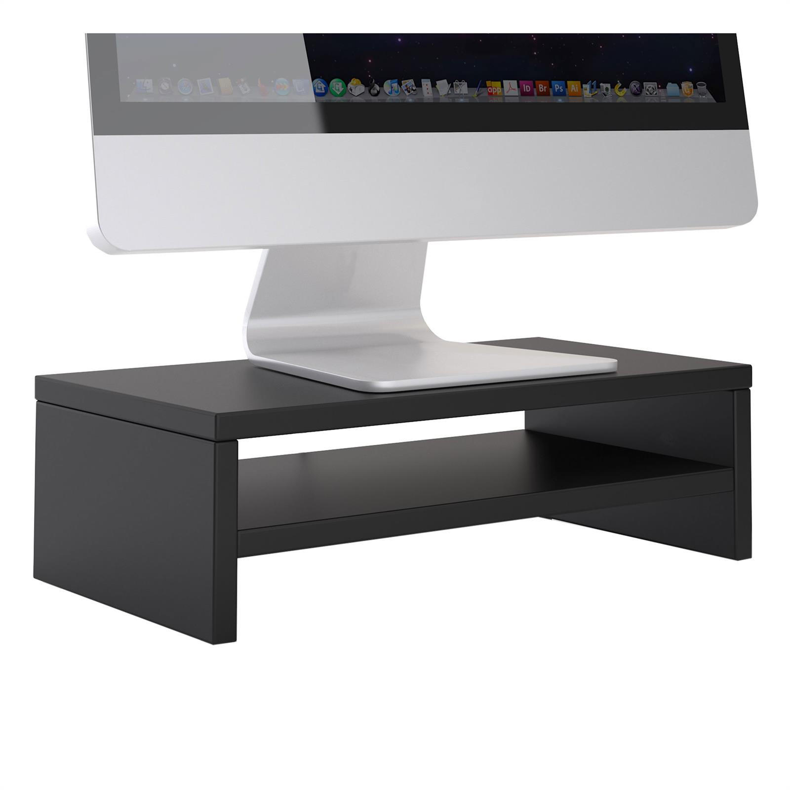 CARO-Möbel Monitorständer Schwarz 42x13x23 cm