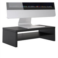 MONITORSTÄNDER SUBIDA - Schwarz, Holzwerkstoff (23/42/13cm) - CARO-Möbel