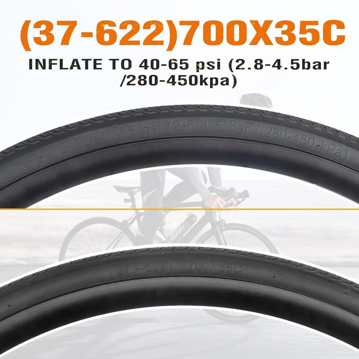 FAHRRADREIFEN 2-teiliges Set 700x28c/32c/35c - Schwarz, Kunststoff (3.5/70/70cm)