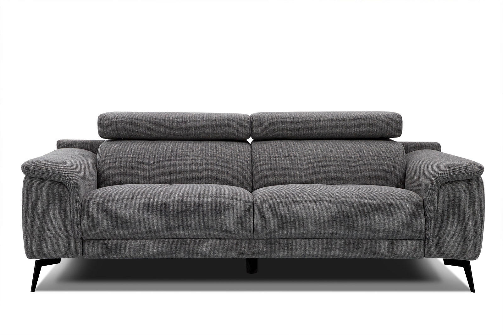 SOFA FIERO 3-Sitzer, dunkelgrau - Dunkelgrau/Schwarz, Holzwerkstoff/Textil (212/82/103cm) - Courtois Laville
