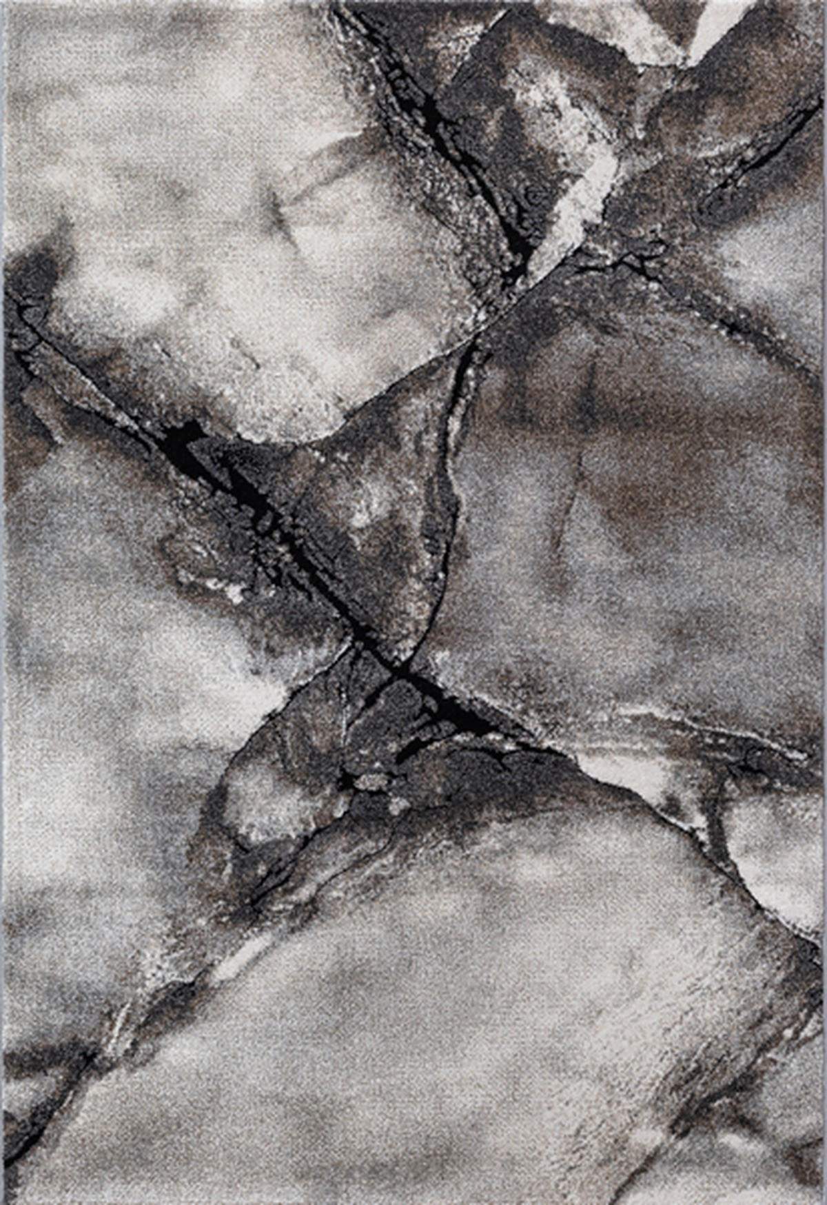 KURZFLORTEPPICH Abstrakt OGLIO Polypropylen Grau 160 x 230 cm - Grau, Textil (160/230cm) - KADIMA DESIGN