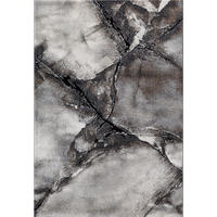 KURZFLORTEPPICH Abstrakt OGLIO Polypropylen Grau 160 x 230 cm - Grau, Textil (160/230cm) - KADIMA DESIGN