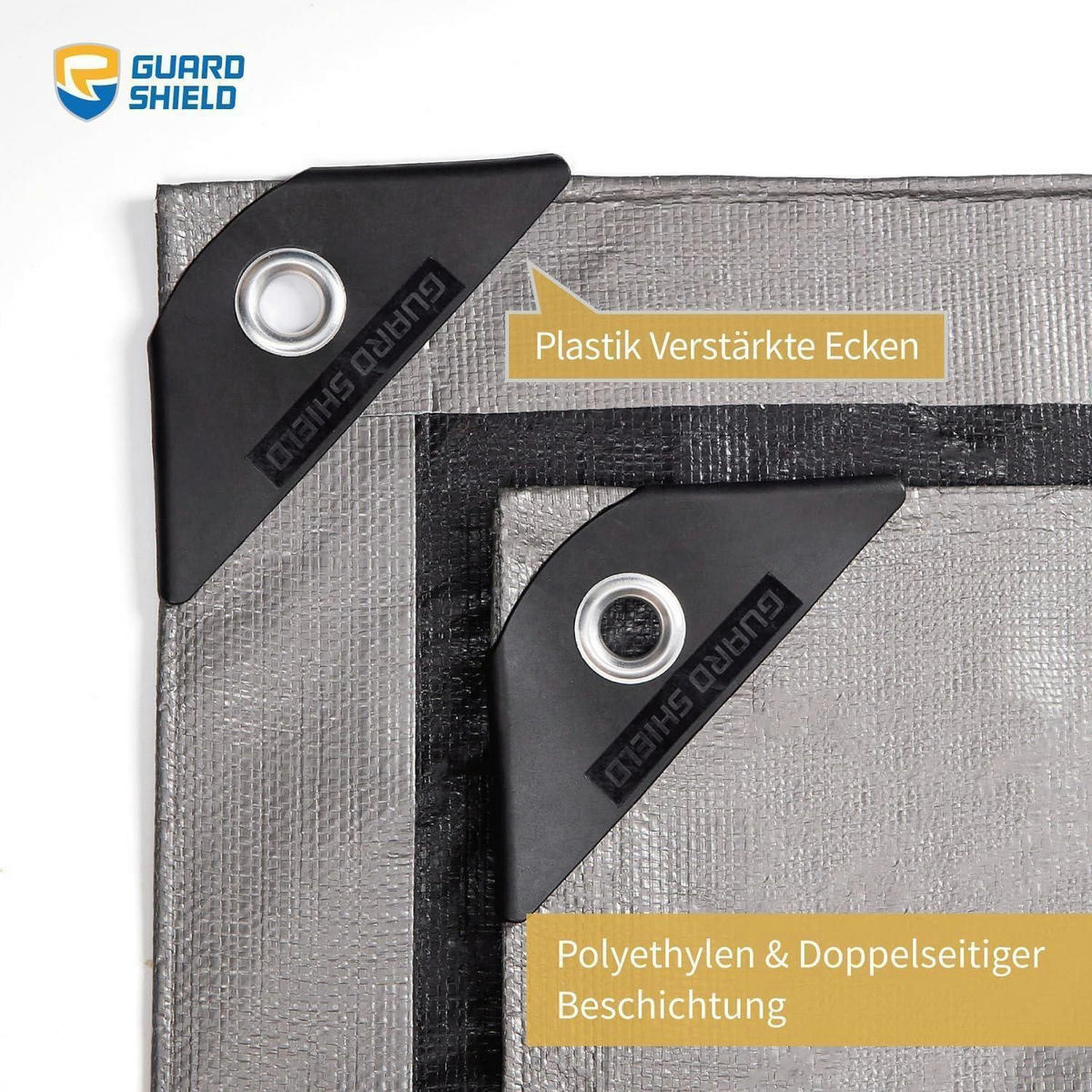 GEWEBEPLANE 2 x 2 m Wasserdicht Grau/Schwarz - Multicolor, Kunststoff (32/2/43cm)