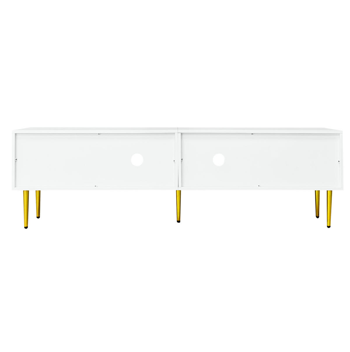 TV-LOWBOARD 170/35/50 cm mit 4 Türen, Kabeldurchlass und Soft-Close - Weiß, Holzwerkstoff (140/38/38cm) - BEAOK