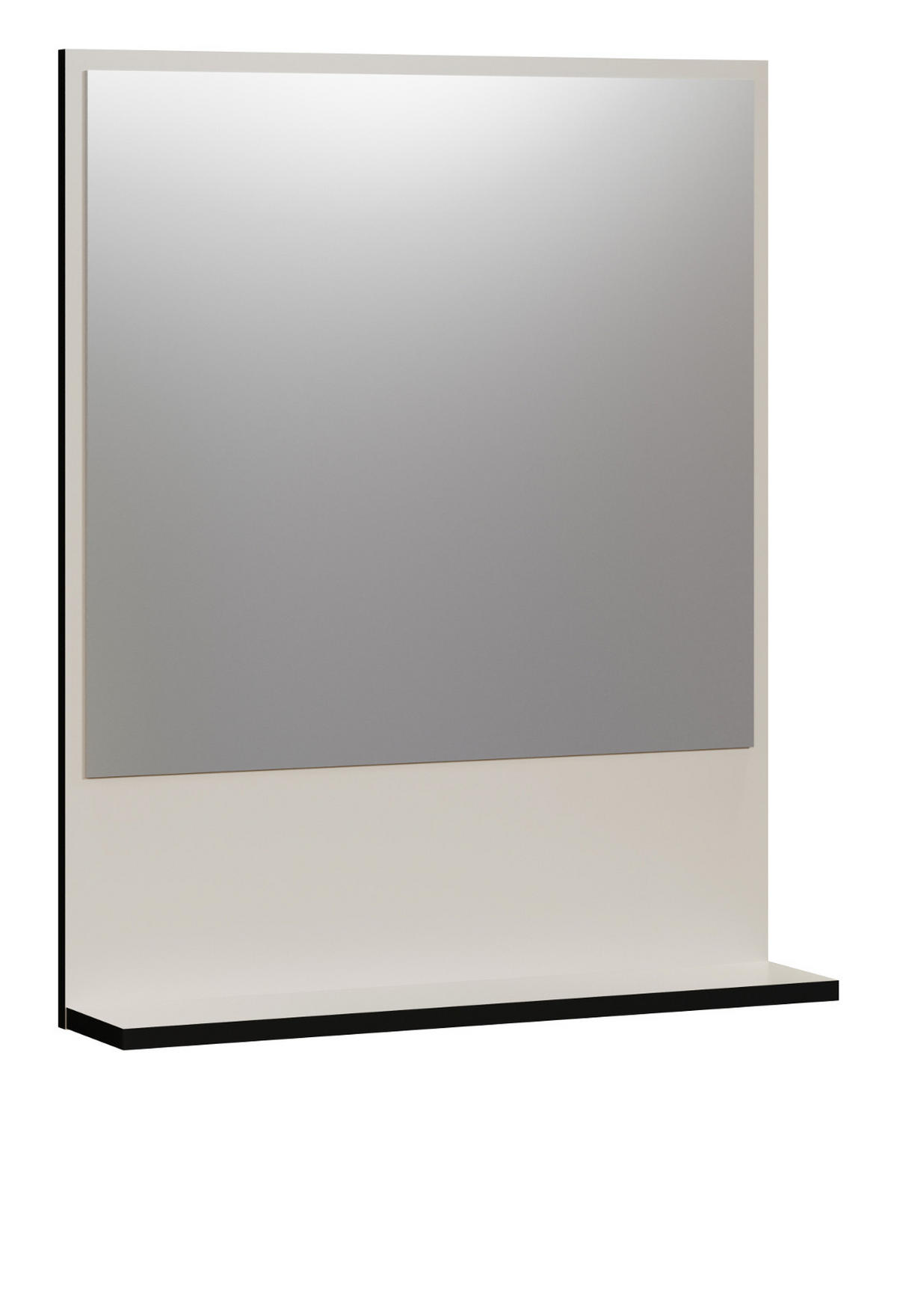 BADSPIEGEL Kaschmir, grau 60 cm, Badezimmer Spiegel mit Ablage - Kaschmir/Grau, Glas/Holzwerkstoff (60/74/14cm) - Top.Furn