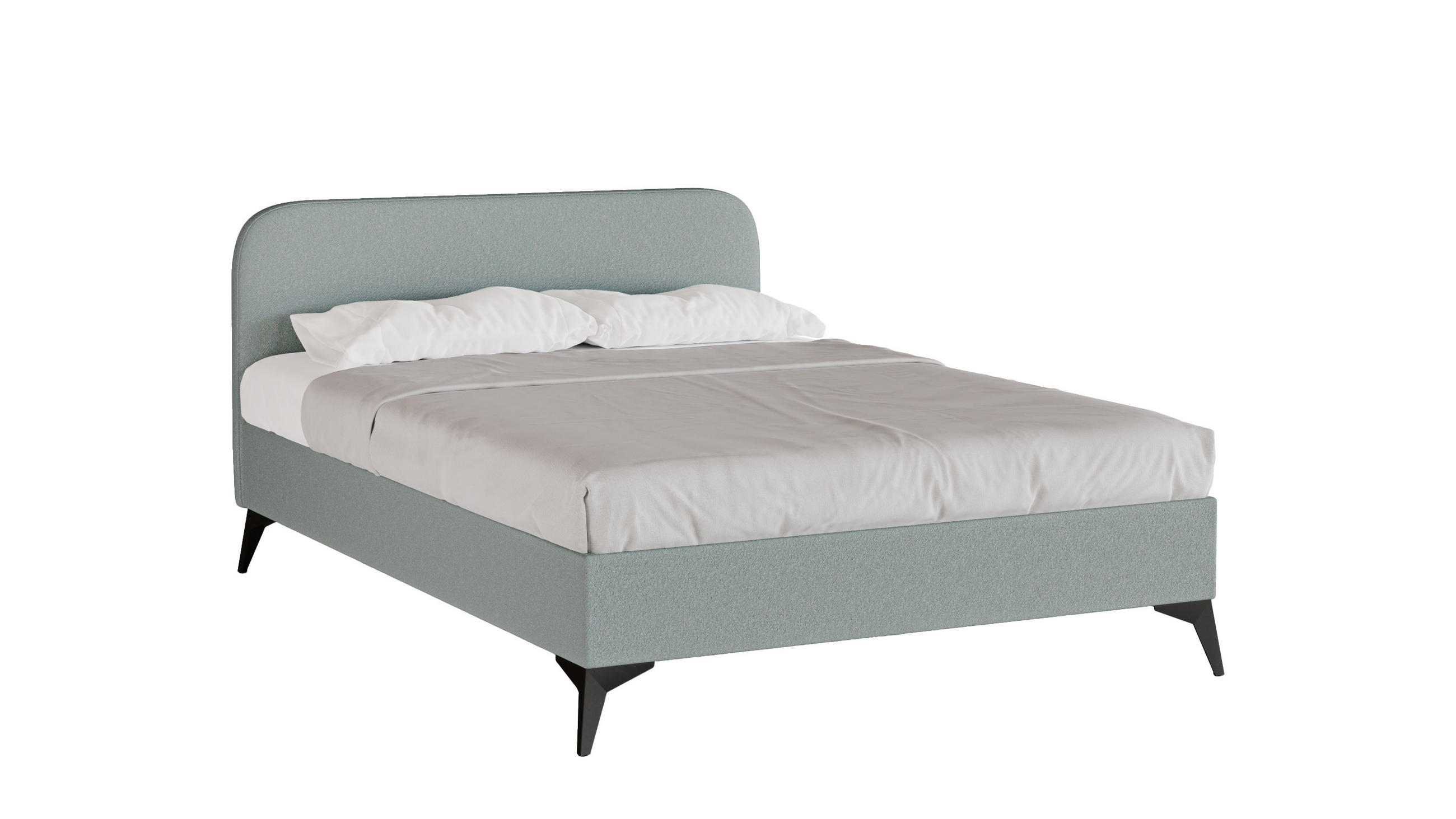 POLSTERBETT Mavilo 140 x 200 cm mit Bettkasten und Lattenrost federkernmatratze 18cm - hellgrau - Hellgrau, Holz (140/200cm) - Panda Möbel