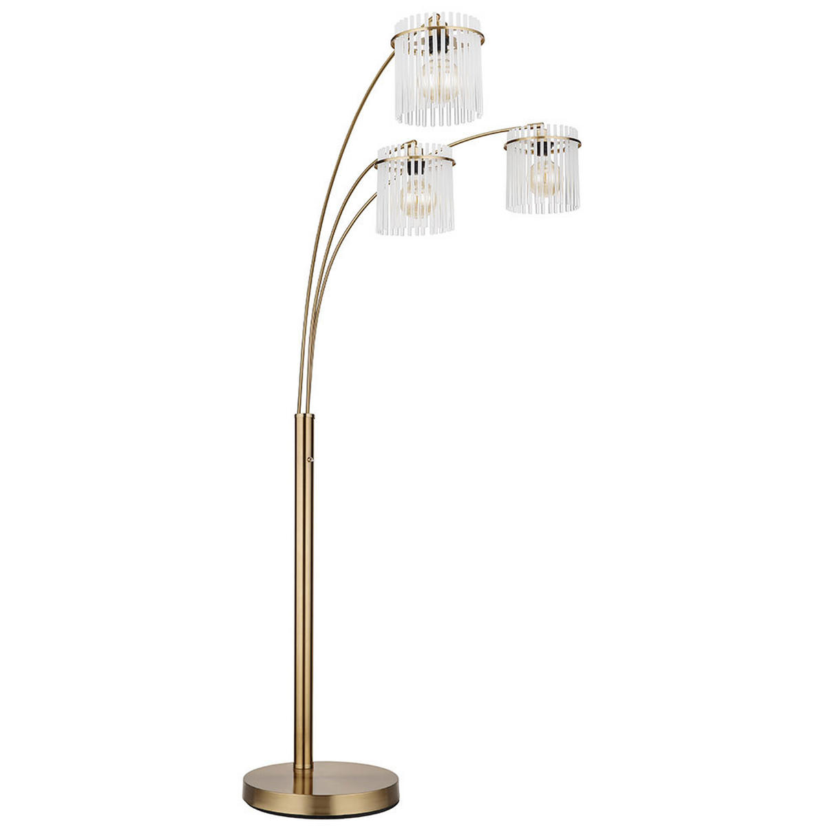 LED STEHLEUCHTE Metall Gold - Goldfarben, Glas (100/110/180cm) - Globo Lighting