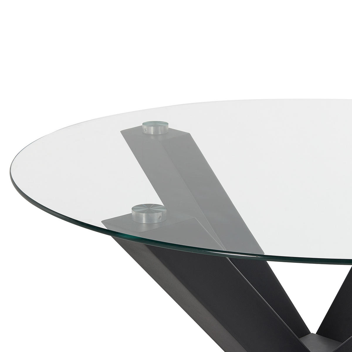 ESSTISCH 100/100/75 cm Schwarz Rund Otium - Schwarz, Metall (100/100/75cm) - Beliani