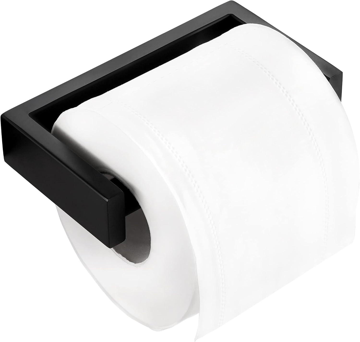 TOILETTENPAPIERHALTER, Toilettenpapierhalte - Schwarz, Metall (8.1/3/14.5cm) - BELZ