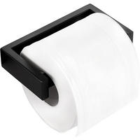 TOILETTENPAPIERHALTER, Toilettenpapierhalte - Schwarz, Metall (8.1/3/14.5cm) - BELZ