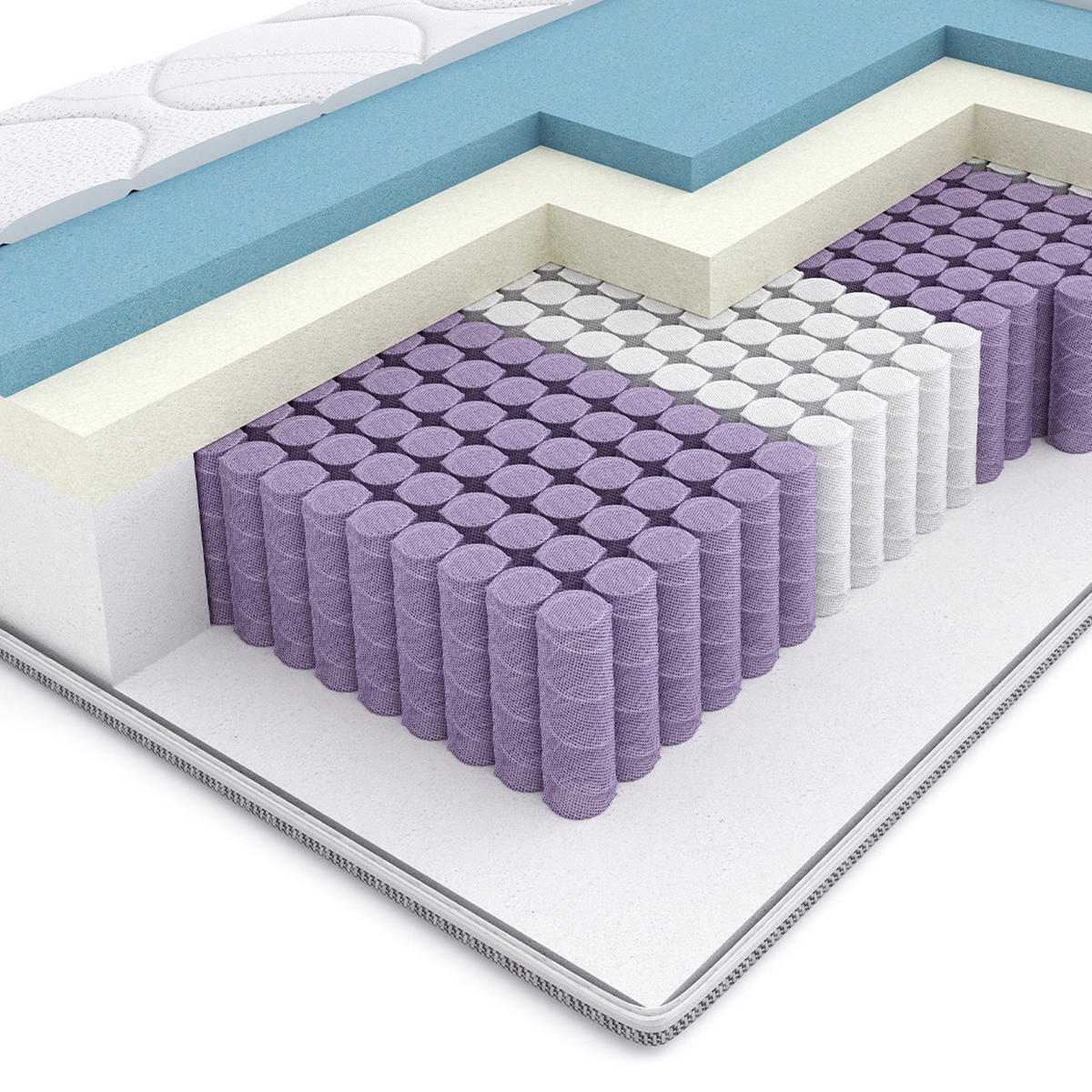 TASCHENMATRATZE Puls - Weiß, Textil (80/200cm) - Mr Mattress