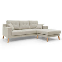 ECKSOFA Danish - Creme, Textil (237/91cm) - Divani.store