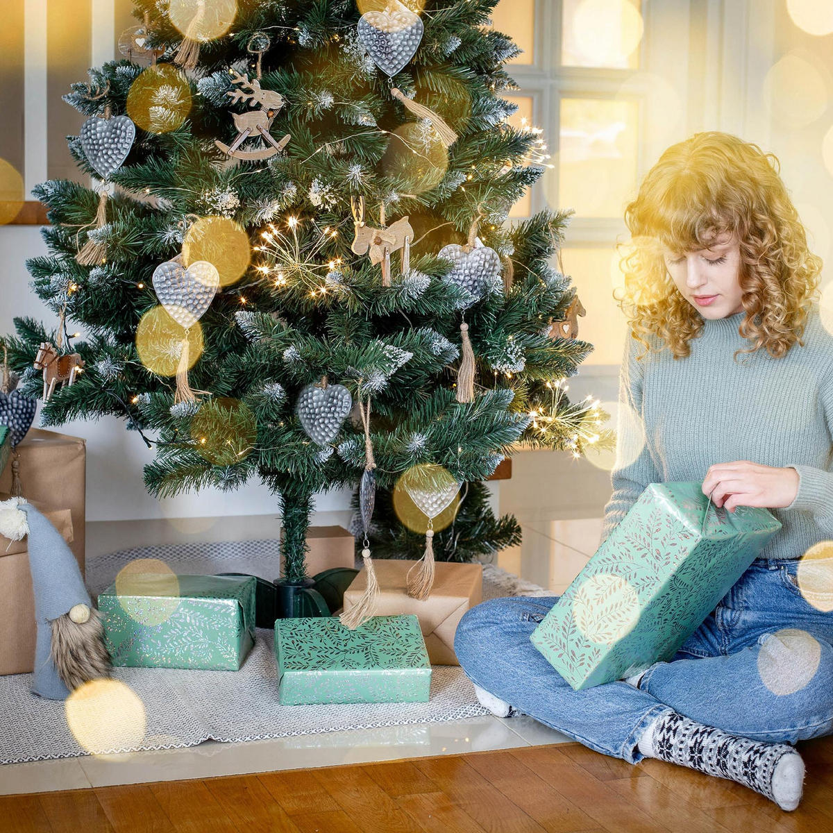 KADAX Künstlicher Weihnachtsbaum Diamanttanne 180 cm dick - Grün, Kunststoff (180cm) - KADAX