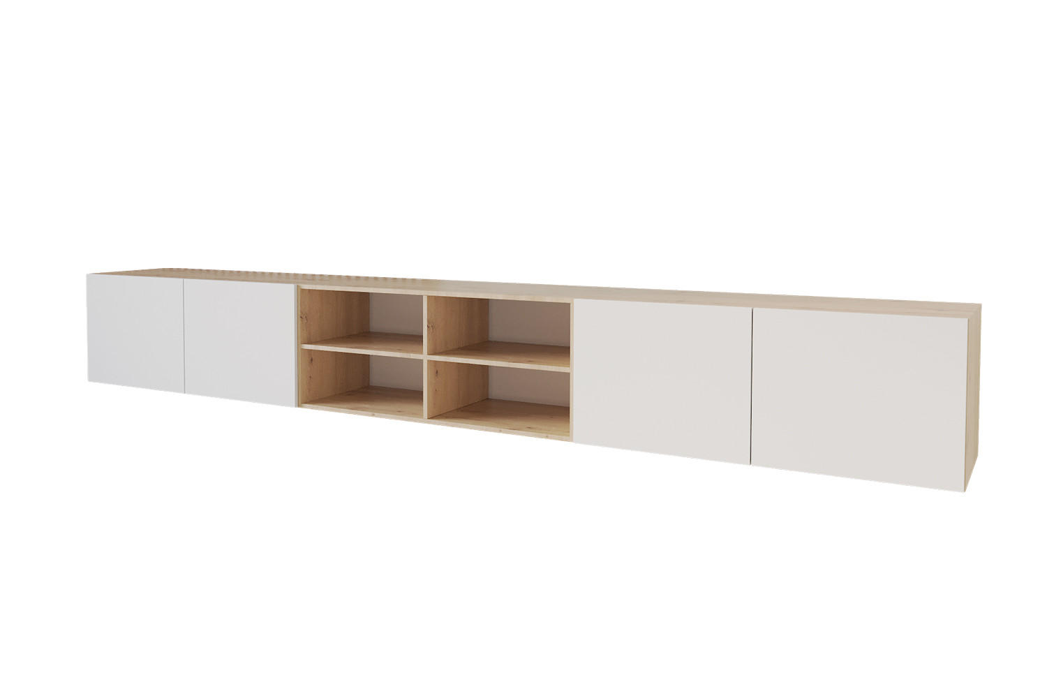 ALTDECOR NÍZKÁ KOMODA ELIO-W 3x100x40x40 cm – Artisan / bílá