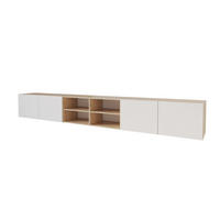 LOWBOARD ELIO-W 3x100x40x41 cm - Artisan / Weiß - Eiche Artisan, Holzwerkstoff (300/40/41cm) - ALTDECOR