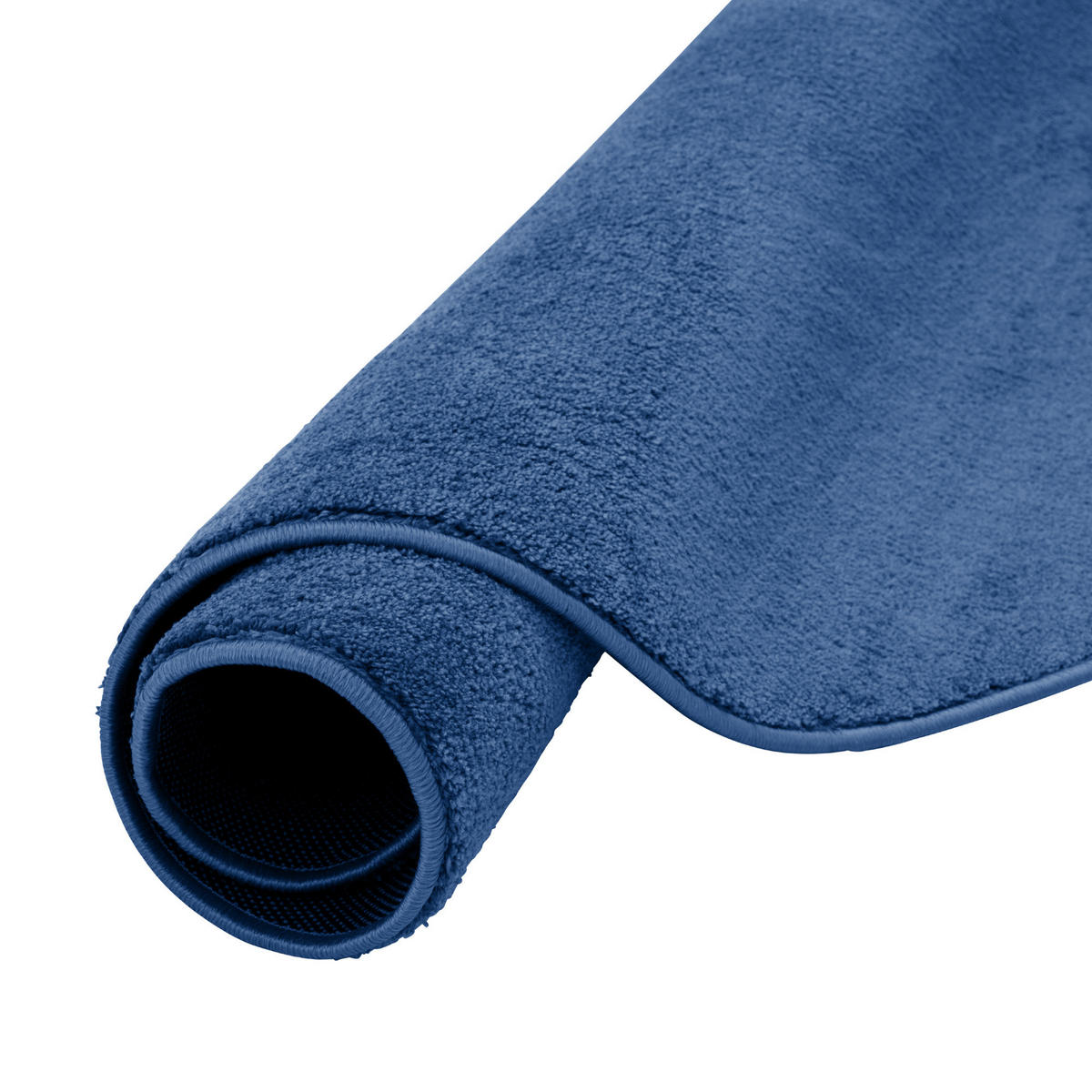 LUXUS SUPER SOFT HOCHFLOR LANGFLOR TEPPICH DELUXE RUND - Dunkelblau, Textil (160/160cm) - Snapstyle