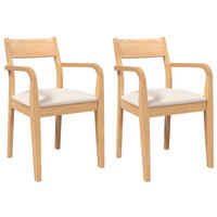 STUHL-SET 2Stk. Lintweil 51/80.5/57 cm - Braun, Holz (51/80.5/57cm) - ZMH