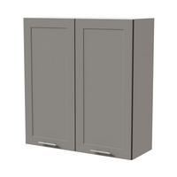 HÄNGESCHRANK Oslo W4/90 Weiß / Dust Grey Matt 90 / 32,5 / 96cm - Weiß/Grau, Holz/Holzwerkstoff (90/96/32.5cm) - Feldmann-Wohnen