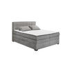 BOXSPRINGBETT 180x200 mit Bettkasten, Komfort-Topper & 7-Zonen-Tonnentaschen-Federkernmatratze - Anthrazit/Schwarz, Holz/Kunststoff (180/200cm) - ed exciting design