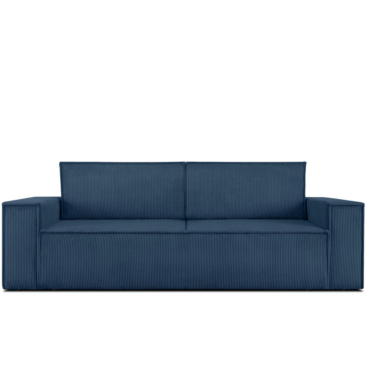3-SITZER-SCHLAFSOFA NAPI in Pet Friendly Cord-Stoff, Marine - Blau/Schwarz, Textil (244/89/101cm) - KONSIMO®