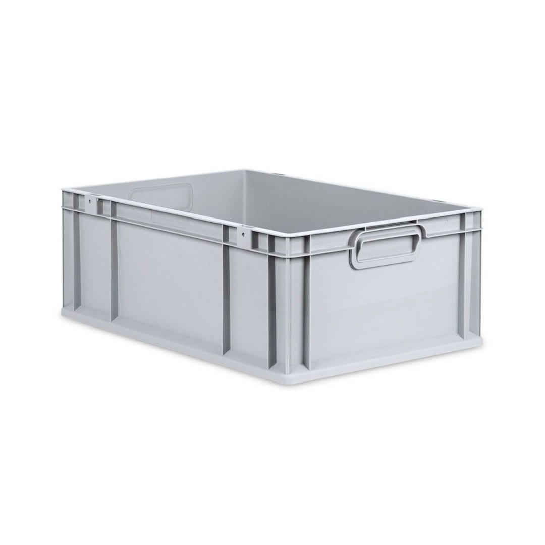 EUROBOX 5x Nextgen Economy Mit Auflagedeckel Grau/Schwarz Griffe Geschlossen - Schwarz, Kunststoff (40/22/60cm) - PROREGAL