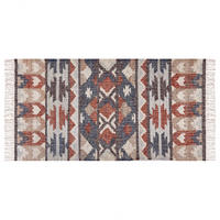 TEPPICH geflochten Kalfa 150/80 cm - Multicolor, Naturmaterialen (80/150cm) - Beliani