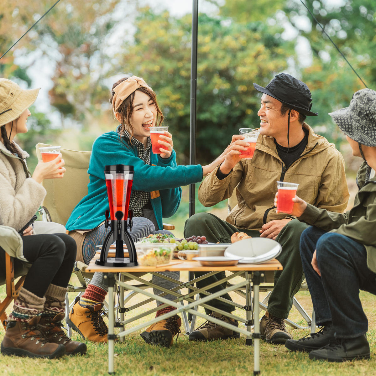 BIERSÄULE - Multicolor, Kunststoff (4L) - Relaxdays