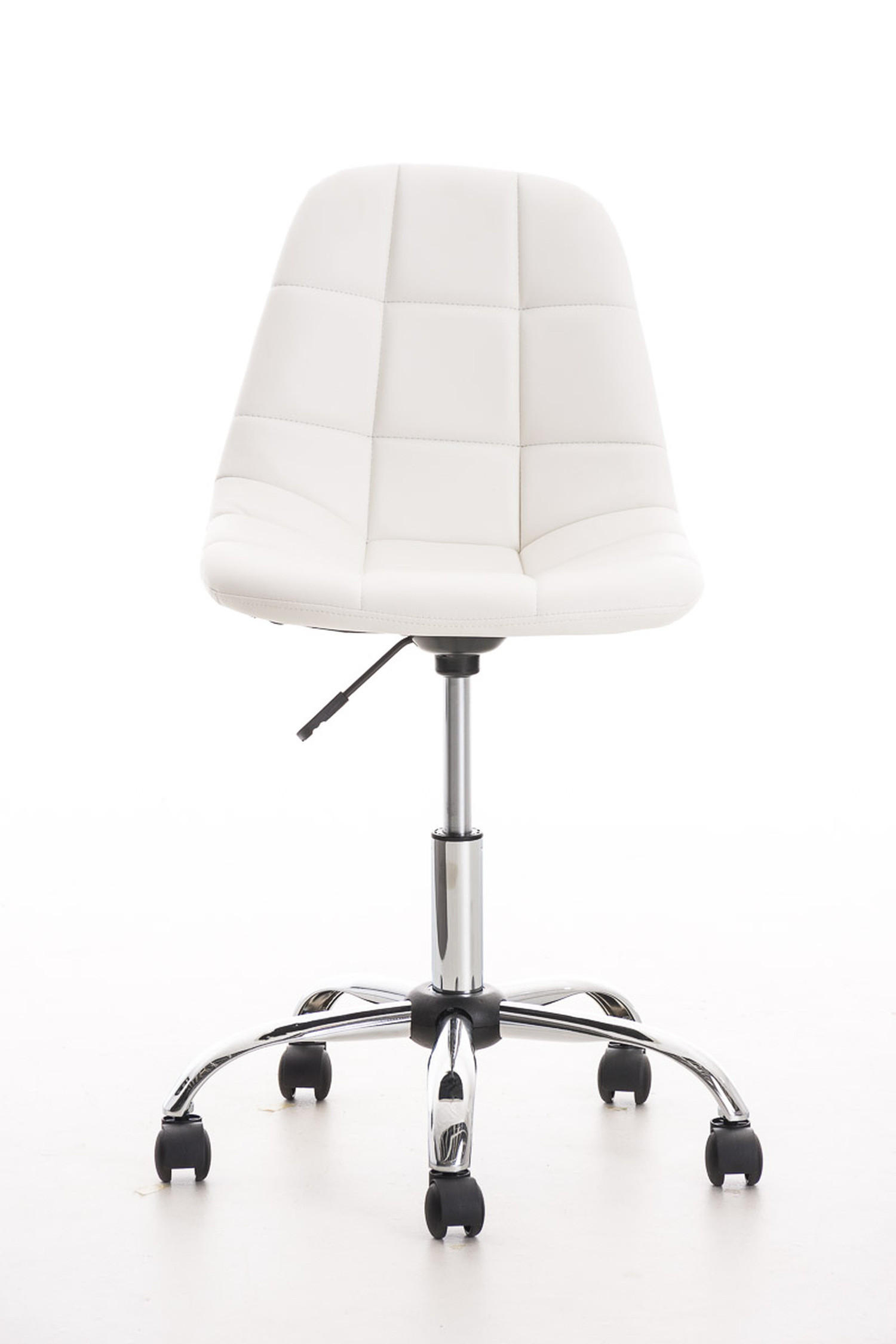 BÜROSTUHL Emily, Kunstleder Weiß - Weiß, Textil/Metall (55/91/55cm) - TPFLiving