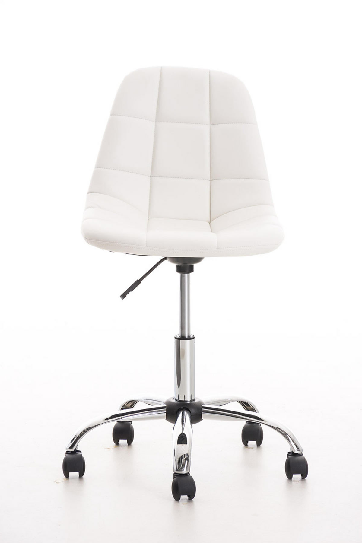 BÜROSTUHL Emily, Kunstleder Weiß - Weiß, Textil/Metall (55/91/55cm) - TPFLiving