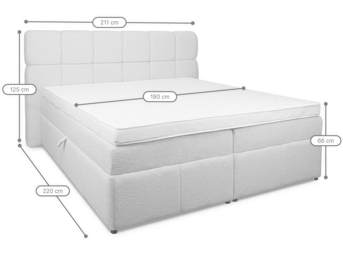 BOXBETT Mava hellbeige 180/200 cm - Beige, Textil (180/200cm) - wonello