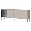 SIDEBOARD Domi 200 4D - Kaschmir/Schwarz, Holzwerkstoff/Metall (200/75/40cm) - MIRJAN24