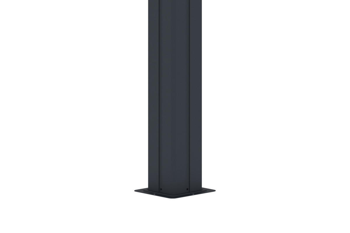 PAVILLON Grace Anthrazitgrau 4m x 3m - Grau, Metall (395/251/300cm) - Cazeboo