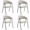 ARMLEHNSTUHL 4er Set Bedano 60 x 58 x 85 cm greige - Greige, Kunststoff (60/85/58cm) - tectake