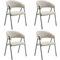 ARMLEHNSTUHL 4er Set Bedano 60 x 58 x 85 cm greige - Greige, Kunststoff (60/85/58cm) - tectake