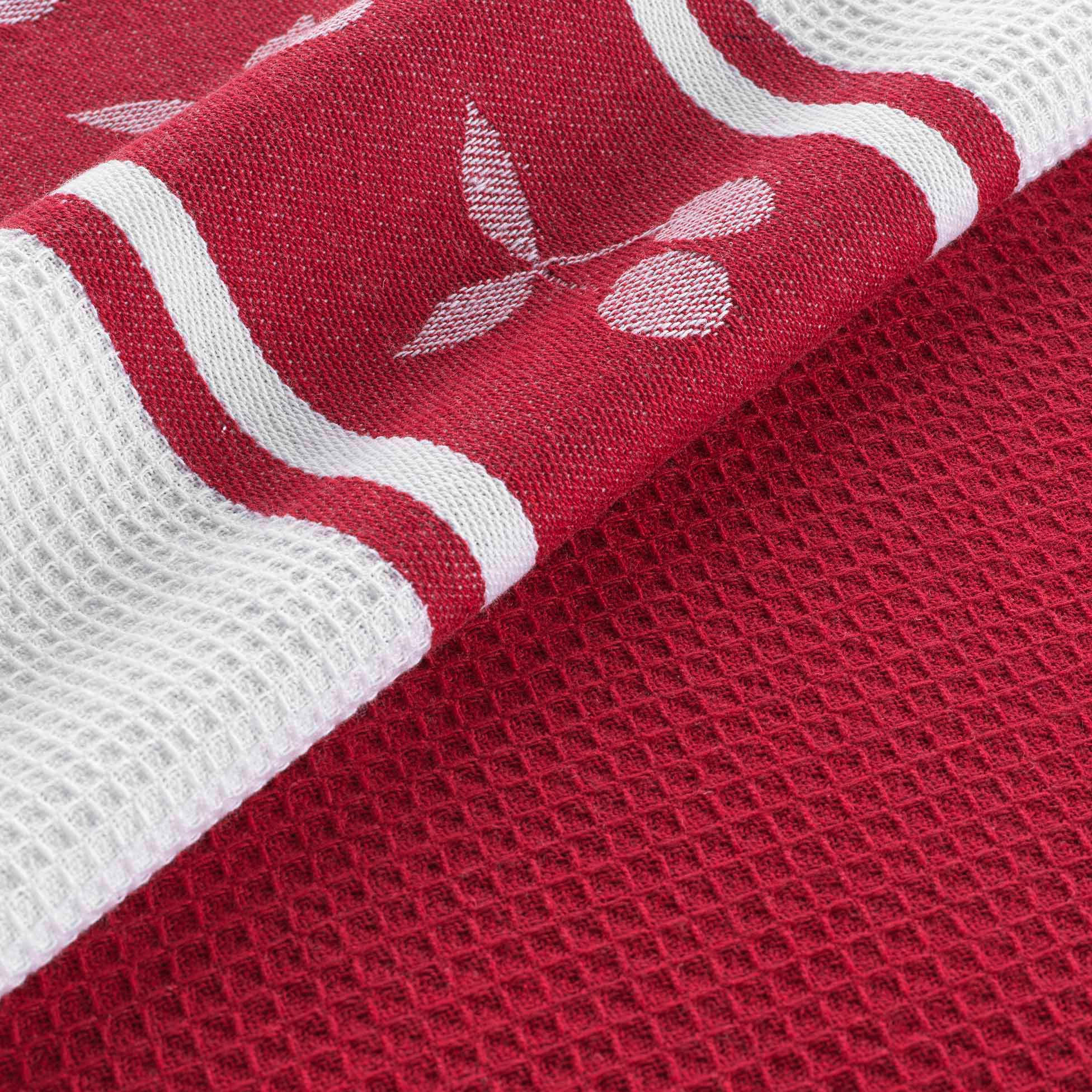 KÜCHENTÜCHER Cerisette 50/70 cm 2er-Set - Rot, Naturmaterialien (70/50cm) - Douceur d´intérieur