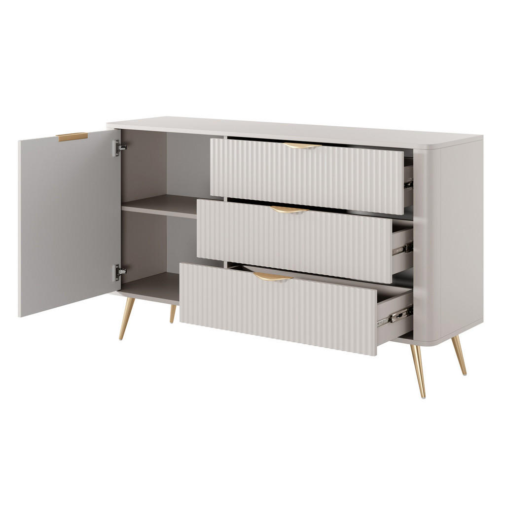 Thumbnail - Compleo24 Kommode, Beige, Holzwerkstoff, 138x81x38 cm, Wohnzimmer, Kommoden & Sideboards, Kommoden