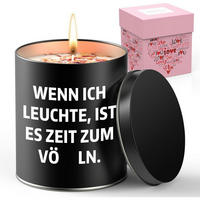 DUFTKERZE im Glas Holzduft 9oz - Schwarz, Paraffin (6cm)