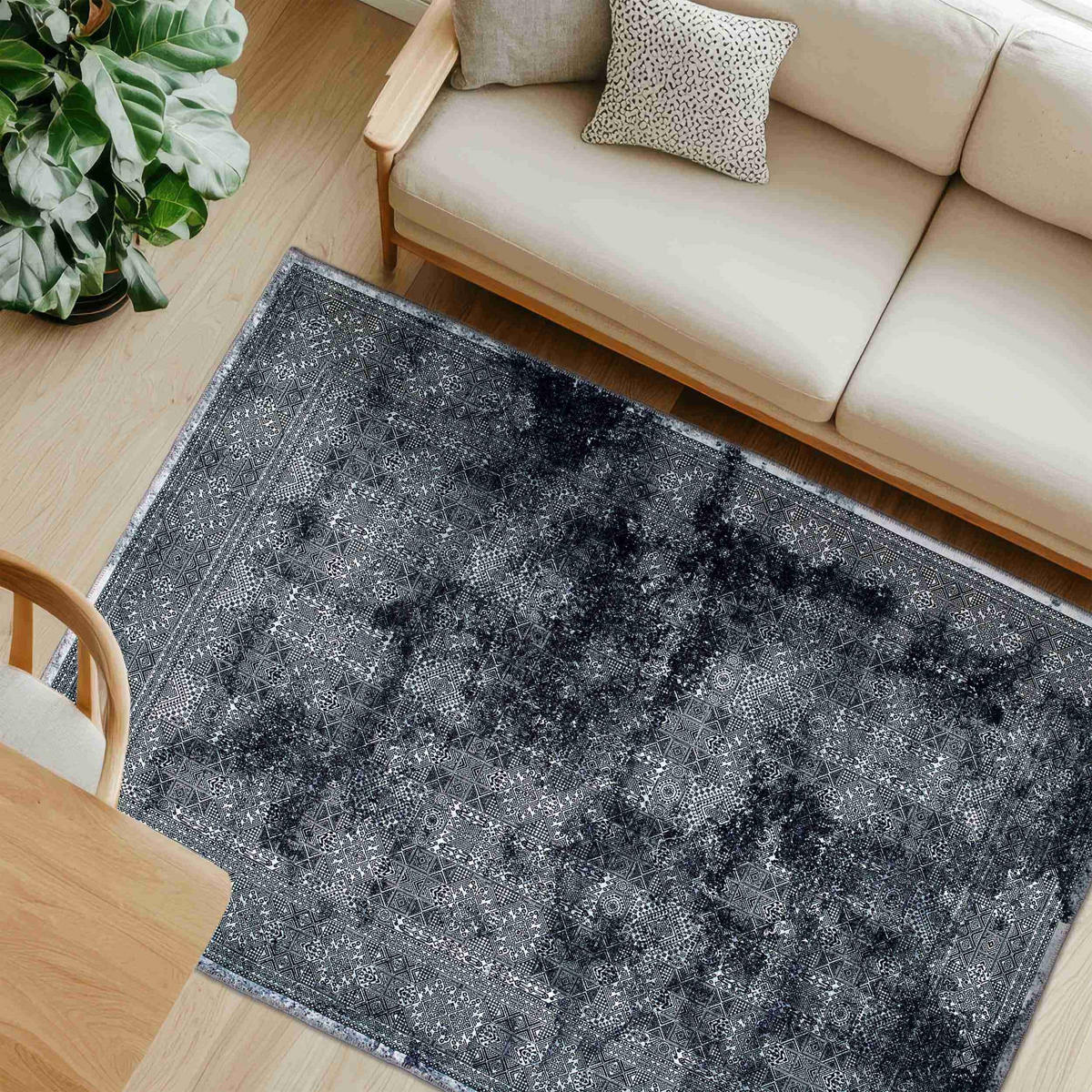 KURZFLORTEPPICH PIPER - Schwarz, Textil (120/180cm) - Astra