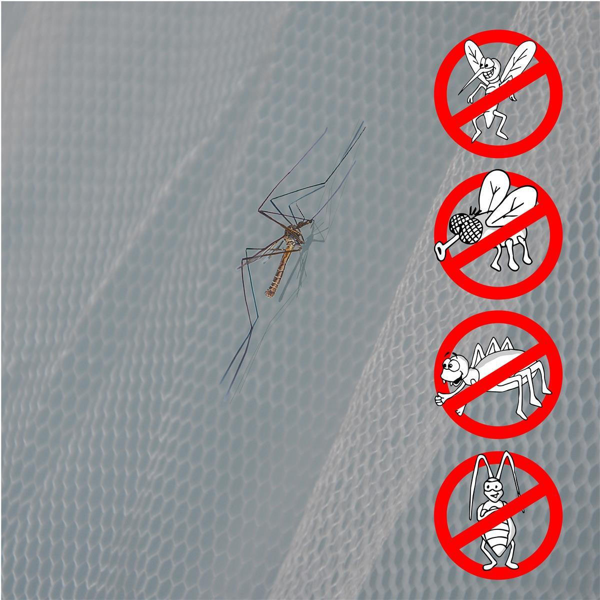 MOSKITONETZ 12m - Weiß, Kunststoff - Amanka