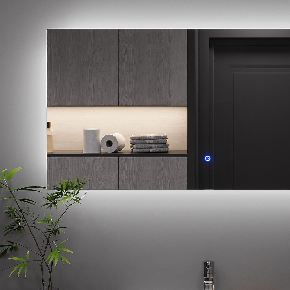 KOUPELNOVÉ ZRCADLO Miral Sklo - čirá, sklo (100/2.8/50cm) - Vicco