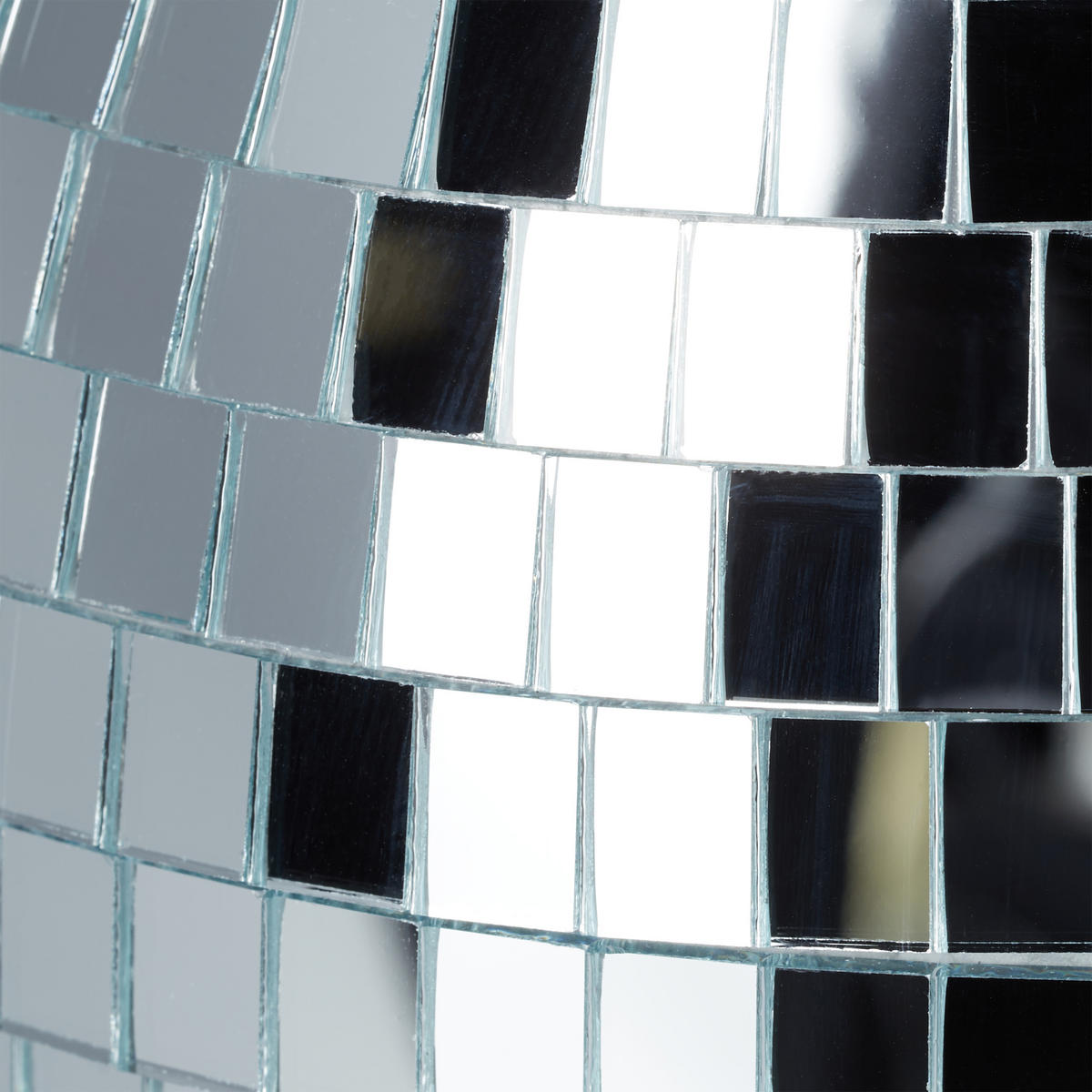 DISCOKUGEL - Silberfarben, Glas/Textil (20/23.5/20cm) - Relaxdays