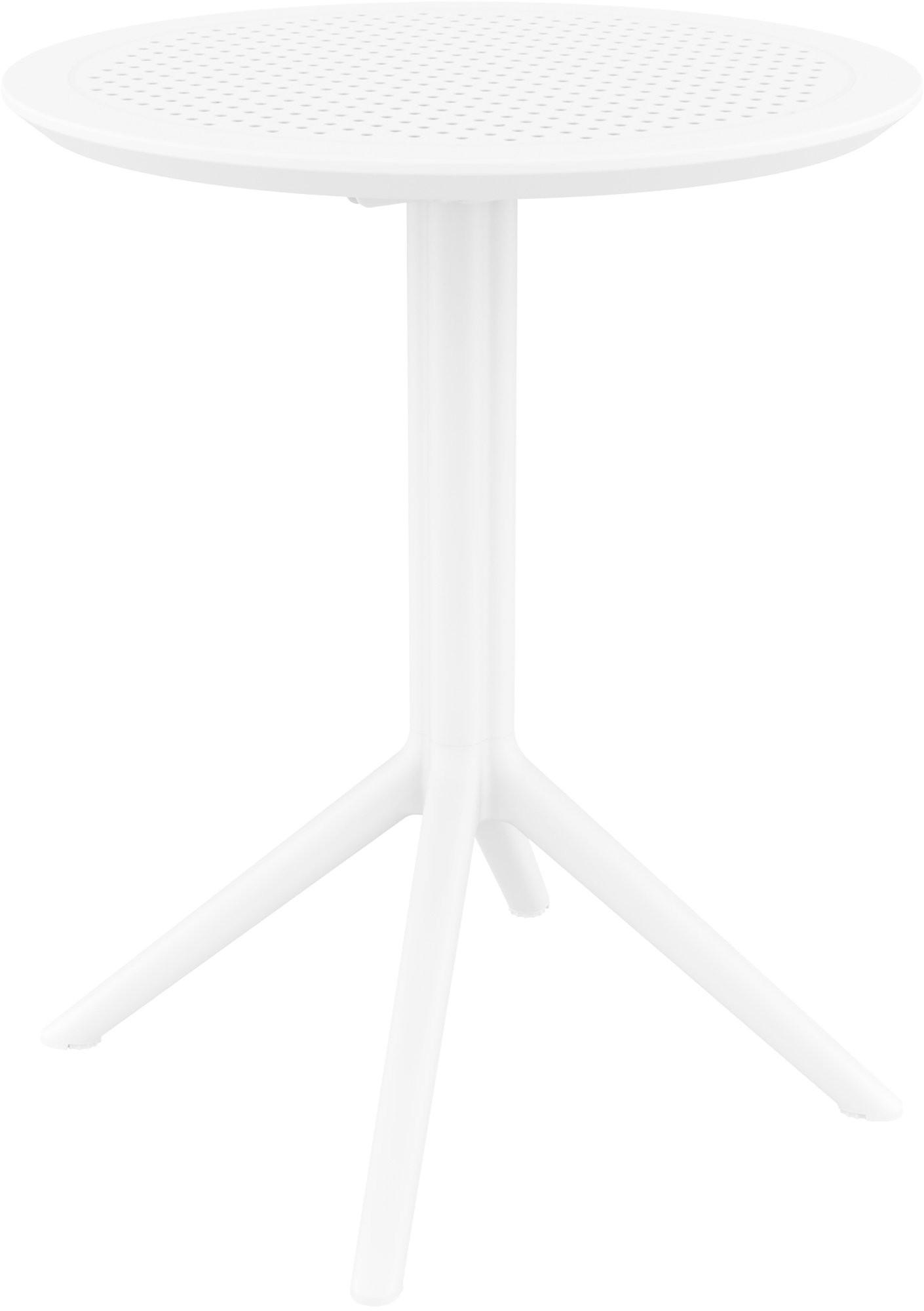 GARTENTISCH rund Kunststoff weiß - Weiß, Kunststoff (60/60/74cm) - CLP