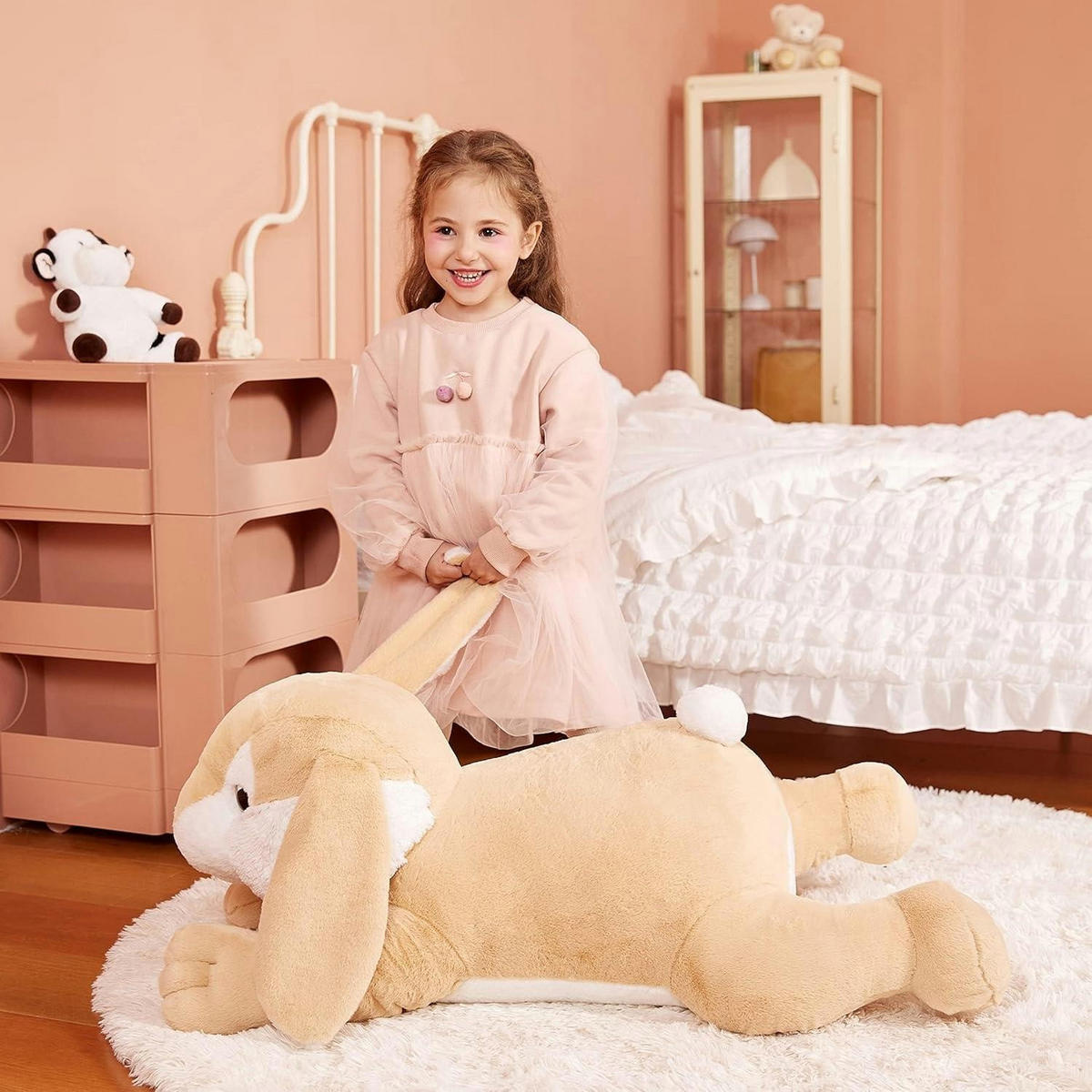 STOFFTIER Hase 78 cm - Braun, Textil (33/76.2cm)