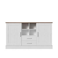 SIDEBOARD 140cm Weiß Holzoptik 2 Türen 2 Schubladen - Multicolor, Holzwerkstoff (40/79.5/140cm) - FLIEKS