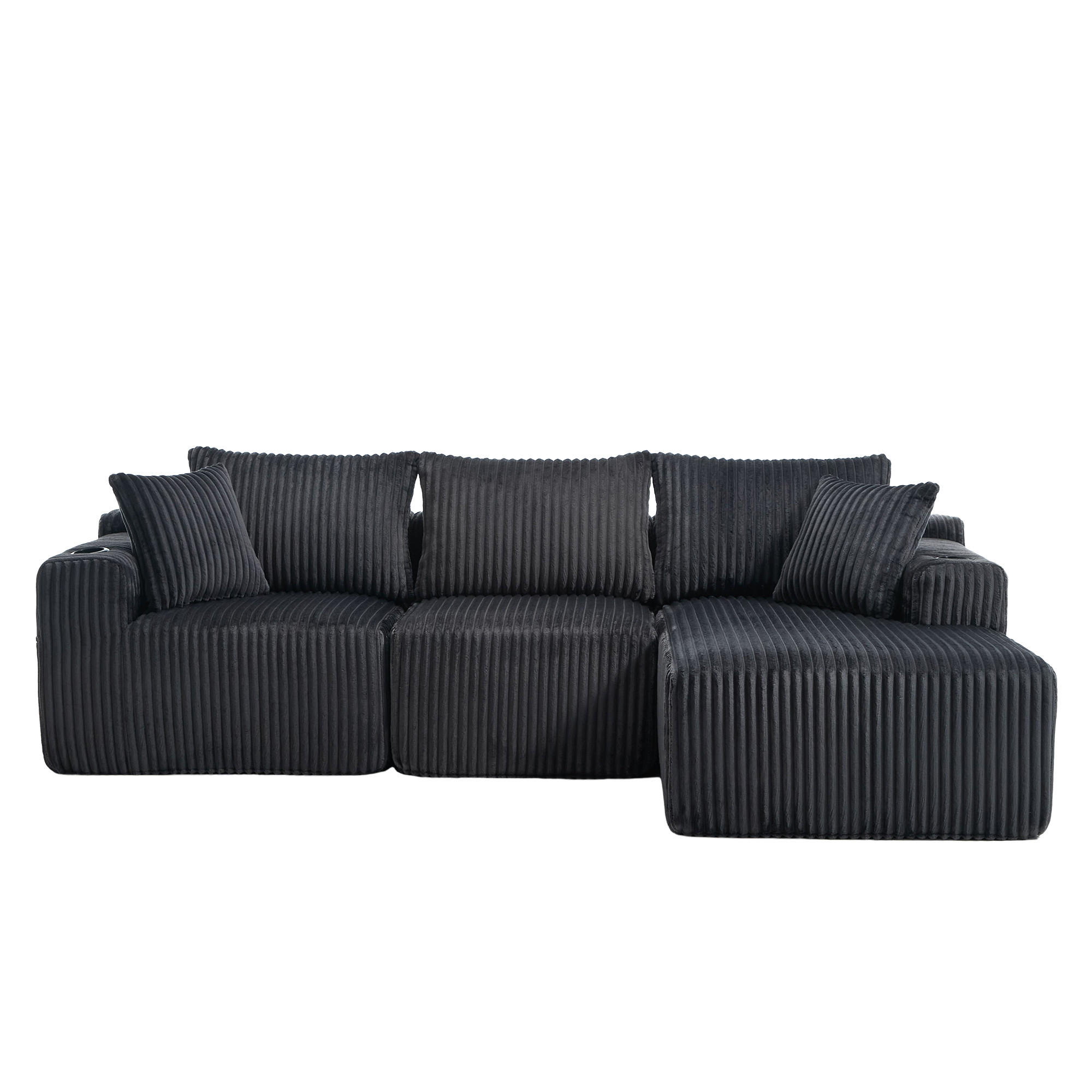 ECKSOFA 257/90-160/62 cm Grau - Grau, Textil (160/257cm)