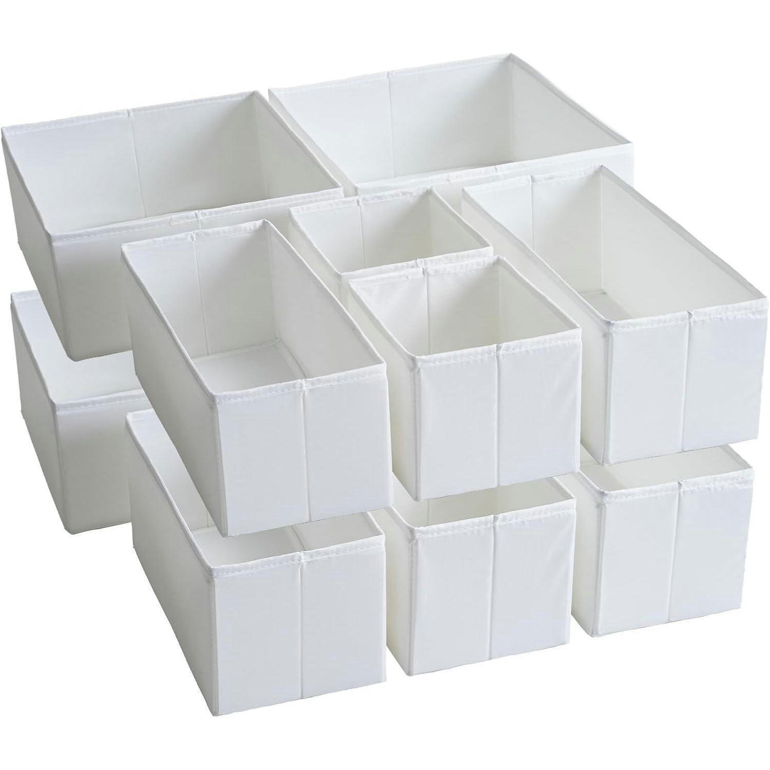 SCHUBLADEN Organizer 12er-Set Weiß - Weiß, Textil (28/13/28cm)