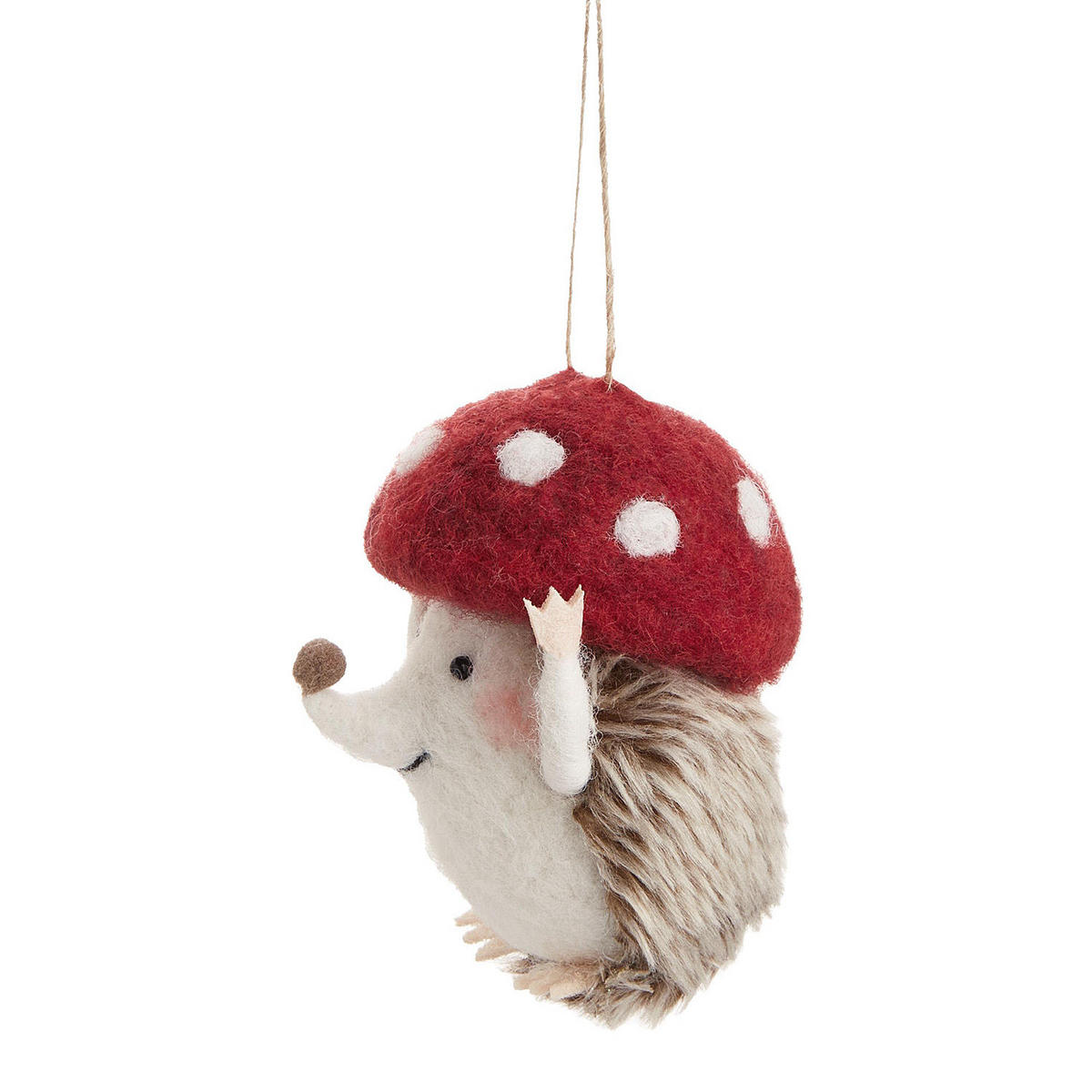 BAUMANHÄNGER Hang On Igel mit Hut - Rot, Textil (9/10/8cm) - Butlers