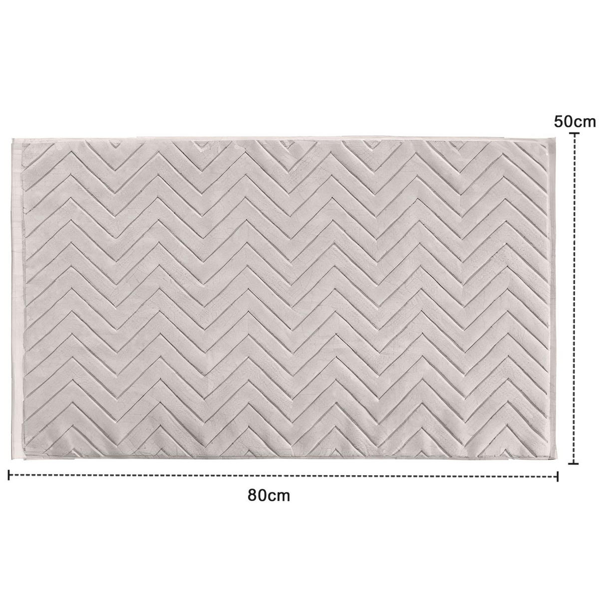 BADEMATTE rutschfest mit Memory-Schaum (Grau) - Hellgrau, Textil (50/80cm) - Intirilife
